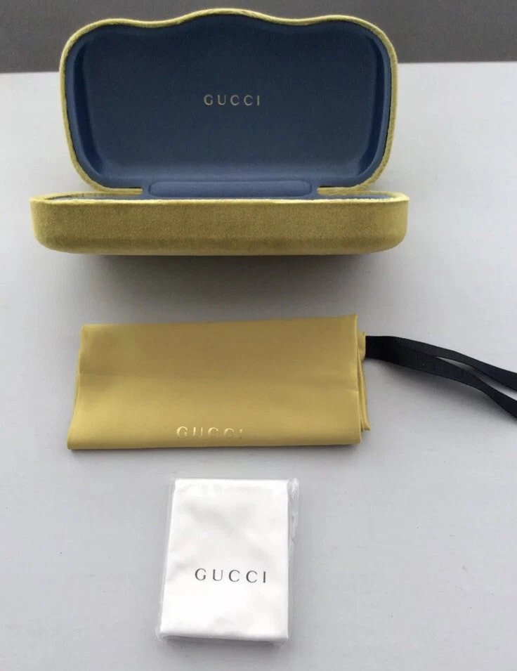 Ensemble étui lunettes de soleil velours GUCCI   différentes couleurs