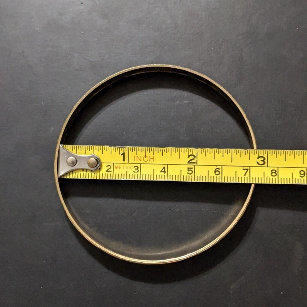 Gold Tone Engraved Bangle Statement Bracelet - image 3