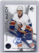 2016-17 SP Authentic Future Watch Autograph Rookie Anthony Beauvillier RC Auto