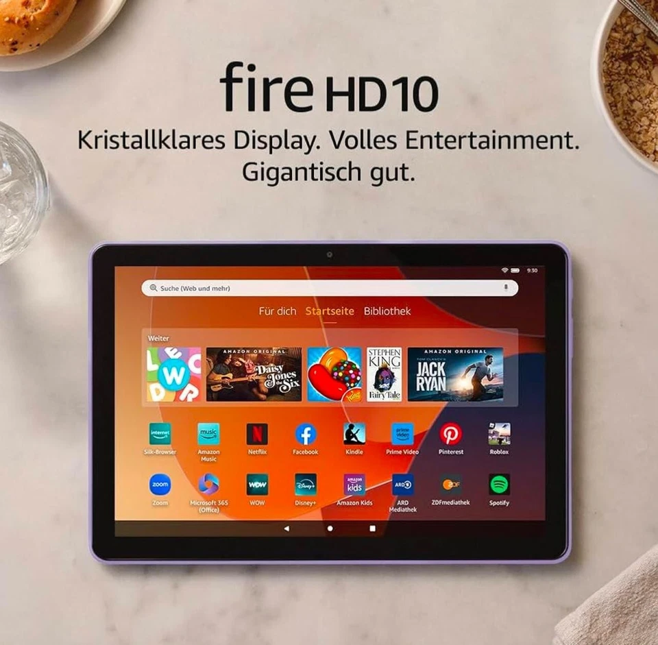 Amazon Fire HD 10 Tablet 2023 (13 Gen.) | Lila/Fliederfarben | 32GB | Full HD