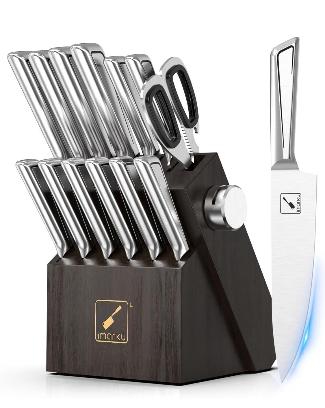 Knife Sets for Kitchen with Block imarku G14 Japanese Knife Set Stainless-image