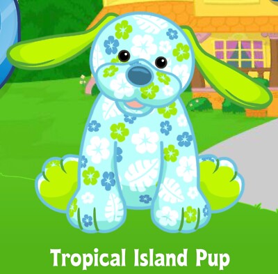 Webkinz Classic Tropical Island Pup - hm600 - Virtual Adoption