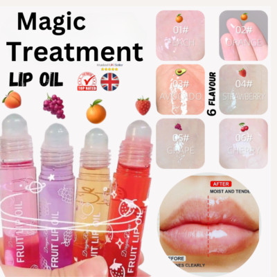 Hydrating Lip Glow Balm, Fruchtgeschmack aufpolsterndes Lipglossöl für trockene Lippen