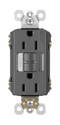 Legrand radiant 1597NTLTRBKCC4 15 Amp Night Light GFCI Self Test Black 