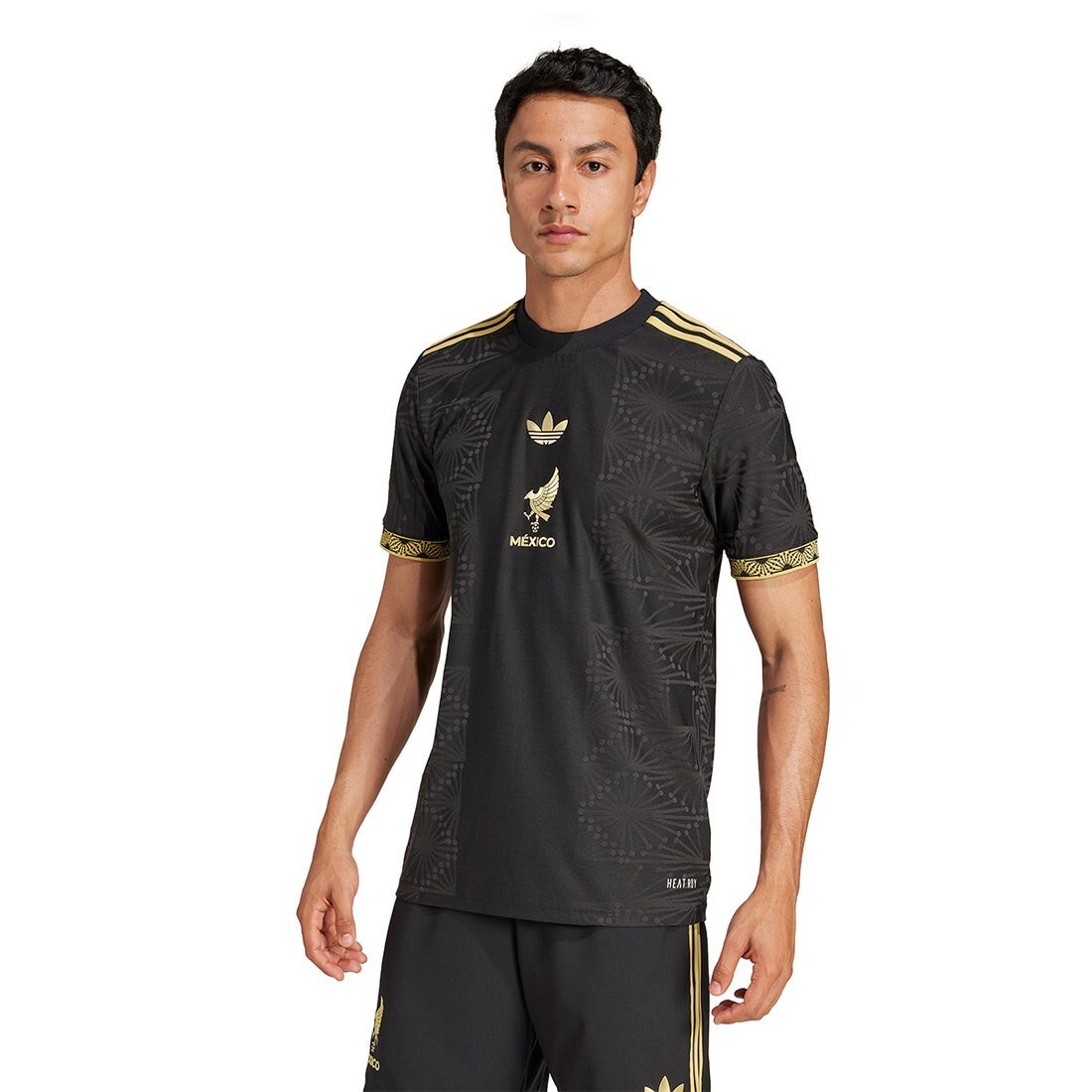 adidas Mexico National Team Gold Soccer Jersey Black Size XS