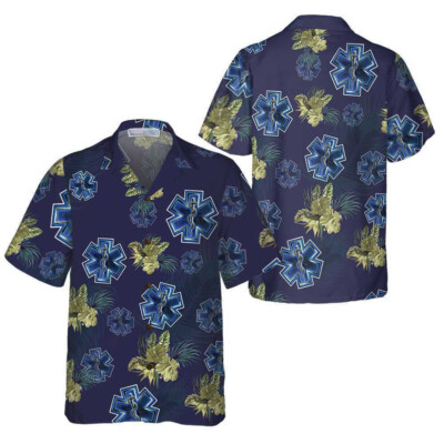 Tropical Paramedic Hawaiian Shirt, Funny Parademic Shirt For Men, Paramedic Gift