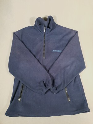 Vintage Budweiser Fleecejacke Herren groß L marineblau Pullover mit durchgehendem Reißverschluss Retro Y2k
