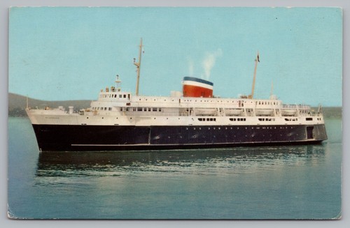 Postcard Car Ferry Bluenose Running Between Yarmouth NS and Bar Harbor ME