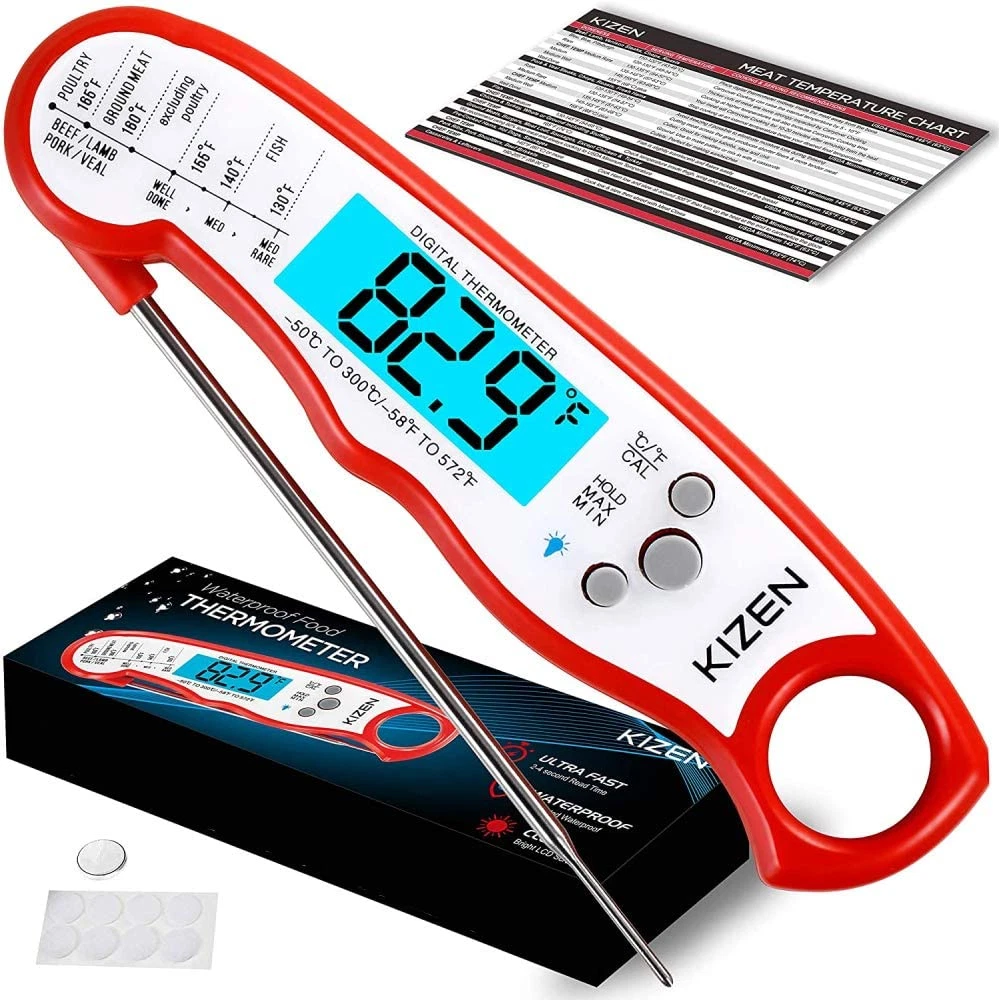Digital Meat Thermometer with Probe - Waterproof,  Baking, Liquids, Candy, Grill