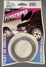 72' Vinyl Pin Stripe Brite Gold 1/4" Line Car Tape Gold Decal Stickers NOS USA