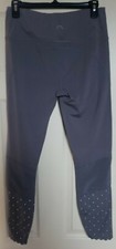 VARLEY Women's LUXE Mesh Panel Training Gym Leggings GRAY Sz MEDIUM Pre-Owned