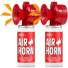 Air Horns for Safety 1.4oz, Boat Horn with Powerful Sound 120 2 Pack, Red