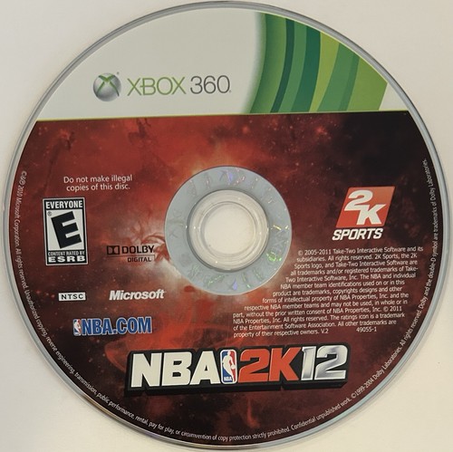 NBA 2K12 (Microsoft Xbox 360, 2011) DISC ONLY | NO TRACKING | M541