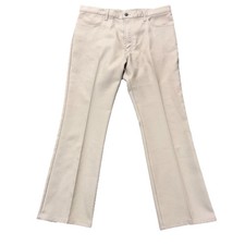 Vintage Levis 517 Bootcut Pants Mens 38x30 Polyester Tan Y2K Dress Slacks Cowboy