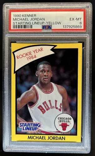 1990 Kenner Starting Lineup Cards Michael Jordan #5140504010 Bulls PSA 6