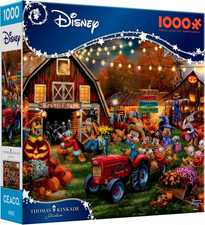 Ceaco - Disney   Thomas Kinkade - Mickey and Minnie Pumpkin Festival   1000 Piec
