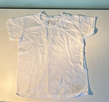 4 Fruit of the Loom Boys White Cotton Crew Neck Short Sleeve T-Shirt Size S