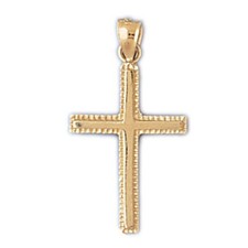 Cross Charm Pendant 14k Gold 1.4 Grams 