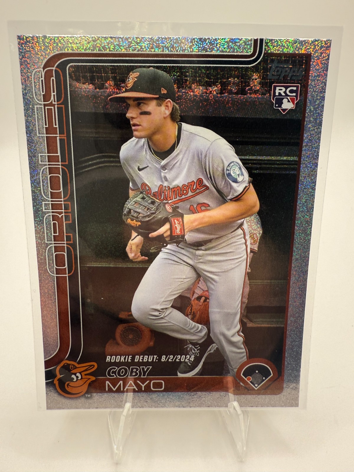 2025 Topps Update - Coby Mayo (RC)  Sandglitter Rookie Debut #US282 Orioles
