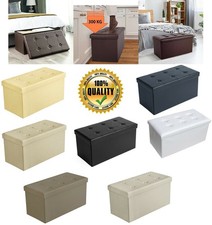 POUF DIVANO CONTENITORE PUFF PANCA BAULE CASSAPANCA ECOPELLE POGGIAPIEDI POLTRON