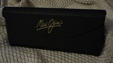 Maui Jim Trifold Sunglasses / Eyeglasses Case 6" Black Gold Magnetic Close
