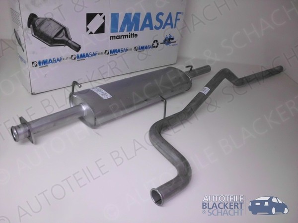 Imasaf Auspuffset Mitteltopf+Endrohr für Ford Transit 2.5 TD O. Kat P3570 91-94-image