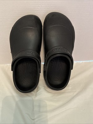 Crocs Black Men s Size 7 Women s Size 9 Classic Basic Comfort Slip On EUC