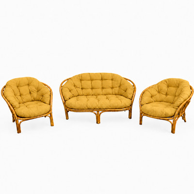 Polyrattan Ersatzkissen Set 2 Sessel Sofa Gartenmöbel Auflagen - 17 Farben