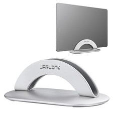 Aluminum Body Vertical Laptop Stand, Adjustable Desktop Stand Holder, Silver