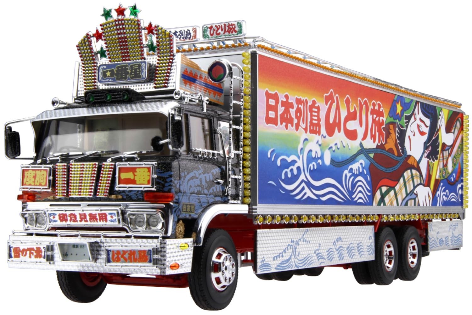 Грузовик Aoshima 1/32 Yarou №6 Ichibanboshi Kita He Kaeru Model Kit Truck Япония