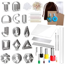 165PCS/SET Polymer Clay Cutters for Earrings 14 Shapes Stainless Steel Clay Cutt