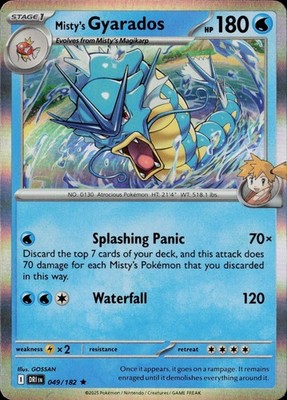 Misty's Gyarados DRI SV10: Destined Rivals #049/182 Rare Holo NM
