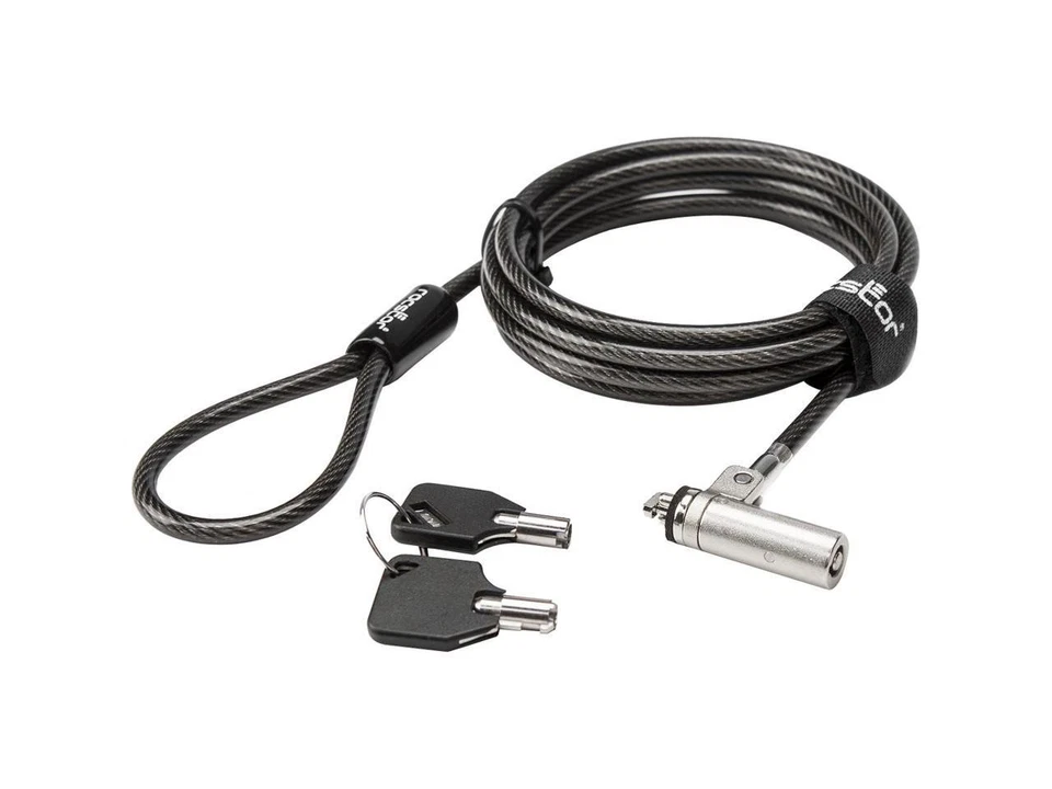 Rocbolt R20 Slim Laptop Security Cable w/ Key Lock & 2 Keys 10mm Lock Head - Image 2 of 4
