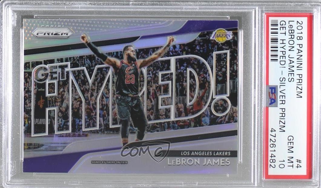 2018-19 Panini Prizm Get Hyped! Silver Prizm LeBron James #4 9hx