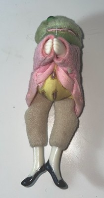 Vintage EDEN BEATRIX POTTER Jeremy Fisher Frosch Frederick Warne Plüsch Clip auf Umarmung