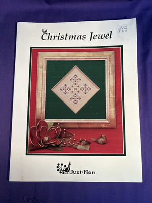 CHRISTMAS JEWEL by Just Nan Cross Stitch Chart with embellishment bead pack