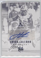 2018 Panini Luminance Rookie Ink Blue 15/75 Lavon Coleman #RI-LAC Auto 7eo