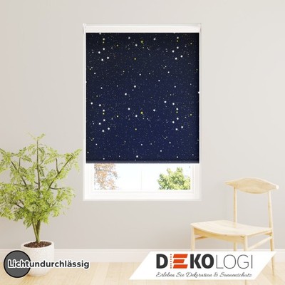   Thermo Verdunkelungsrollo mit Kettenbedienung Dekor Sternenhimmel B-101