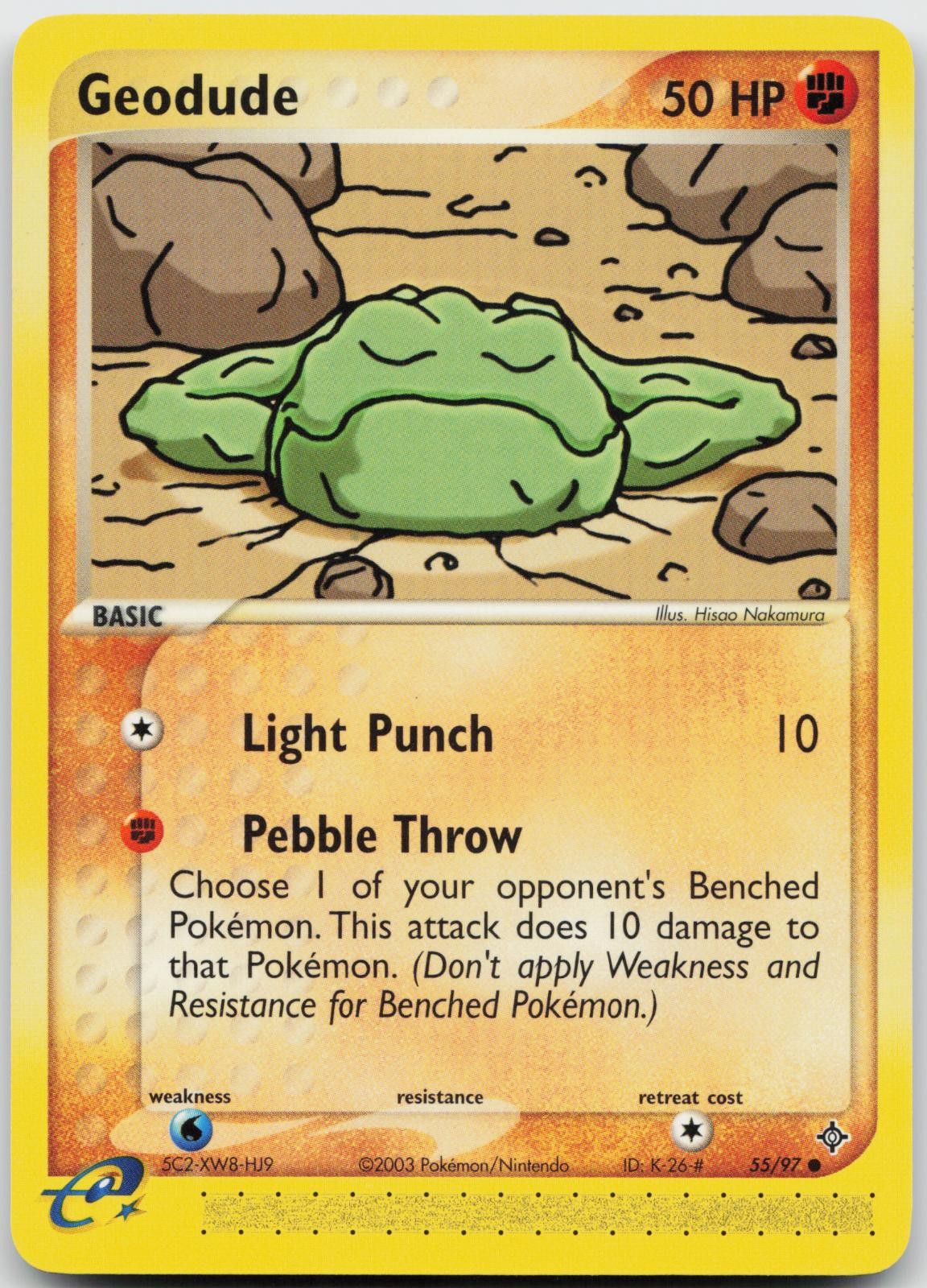 Geodude 55/97 Common Dragon Pokemon Near Mint