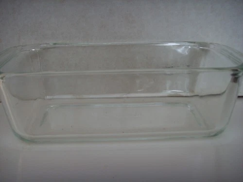 Pyrex 213 Clear Glass Loaf Pan Bread Baking Dish 1.5 QT 8.5x4.5x2.5 1960 Vintage