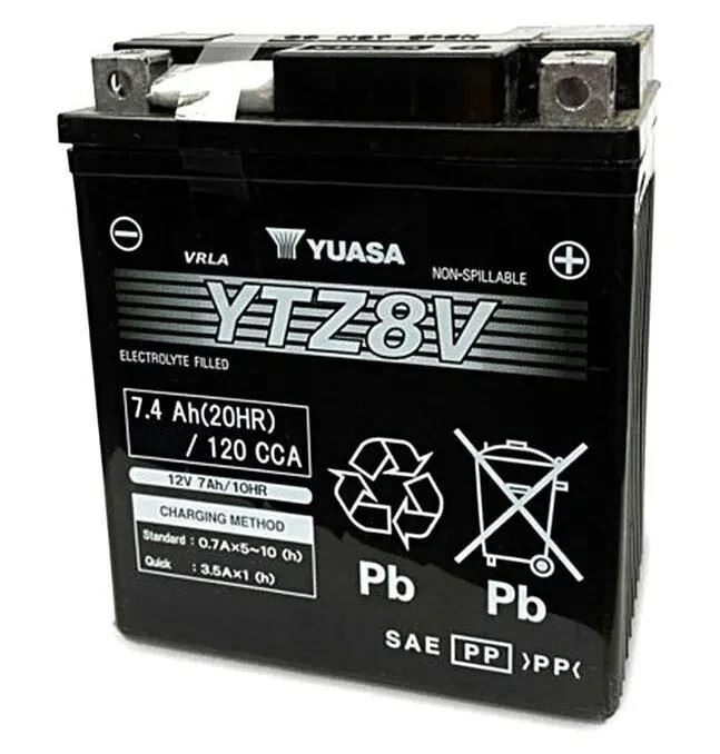 Yuasa Motorcycle Bike Motorbike Battery YTZ8V ( DTZ8V BTZ8V ) Pre-charged