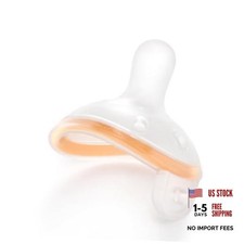 Breast-Like Baby Pacifier for Newborn 0-6M 1 Count Trial Pack Clear Peach