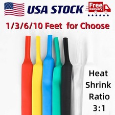 1/3/6/10 Feet Heat Shrink Tube 3:1 Adhesive Glue Dual Wall marine grade Tubing
