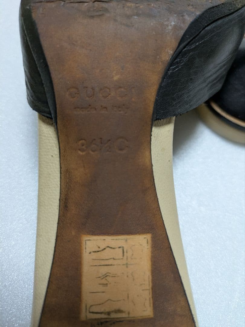 GUCCI Mules Sandals Heel Leather Black EU36.5/US6.5 116132c thumbnail 12