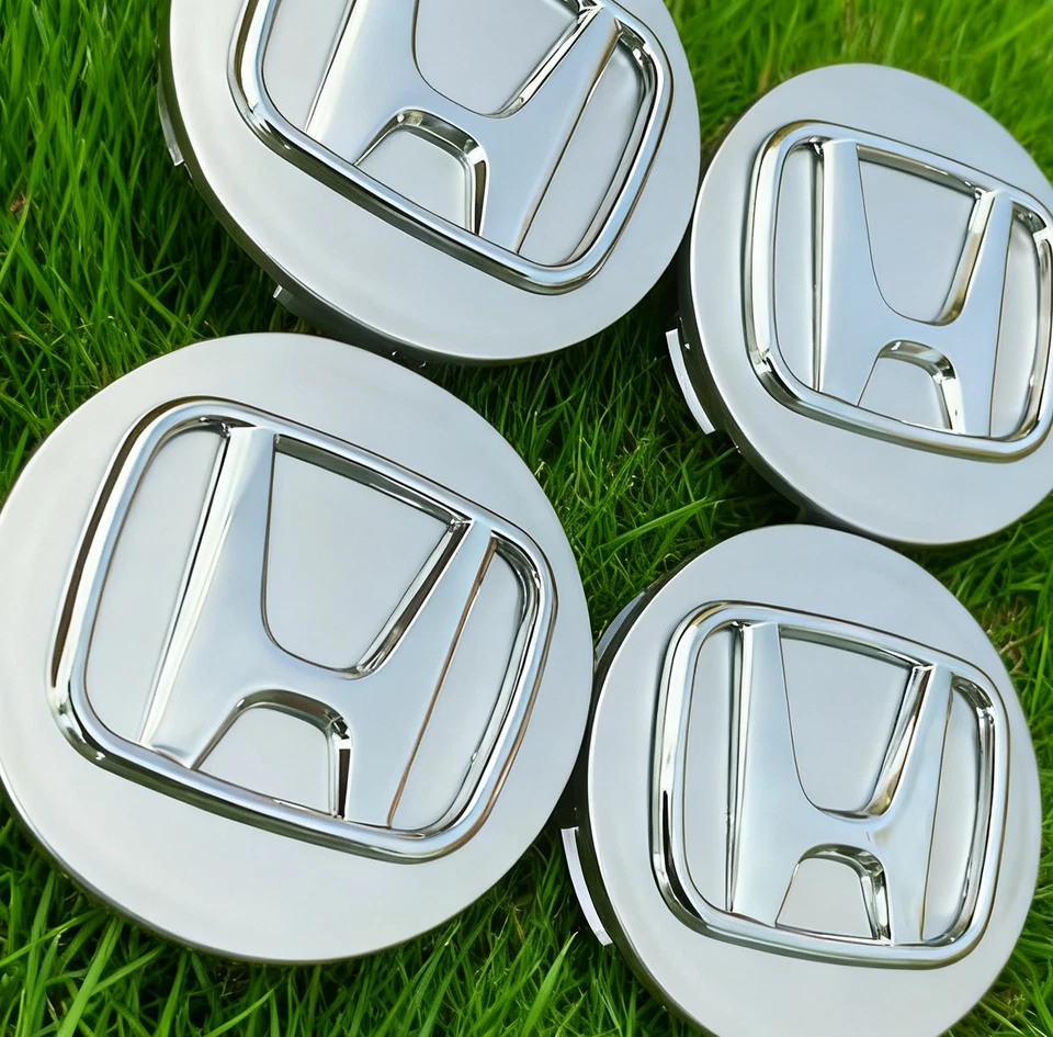 Set Of 4 Wheel Rims Center Caps Hub Emblem Fit For Honda CR-V Civic Accord 69MM - Image 2 of 4
