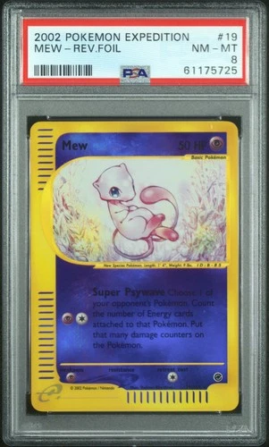 Pokemon Mew 019/165 Expedition Base Set Reverse Holo PSA 8