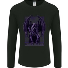 Cthulhu Follow Your God Kraken Mythology Mens Long Sleeve T-Shirt