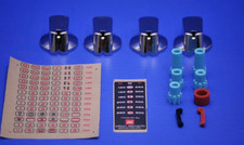 GAS AND ELECTRIC STOVE CHROME CONTROL KNOB KIT PKT 4 0019008101 0019008103