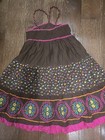 Childrens Place Brown Floral Sun Dress, Pink Accents, Size 10 — photo 4