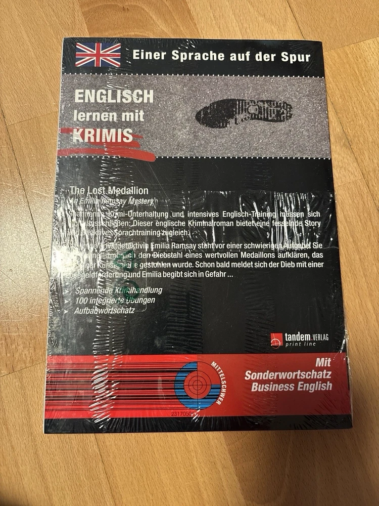 Englisch lernen mit Krimis. The Lost Medallion mit Wortschatz Business English